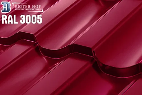 Металлочерепица RAL 3005 глянец